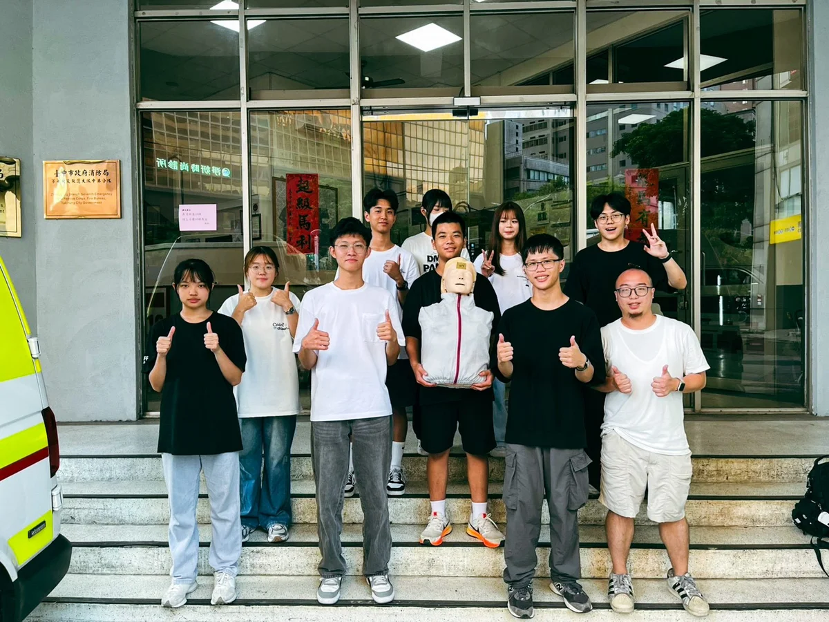 育達多媒科赴台中拍救護短片　把課堂鏡頭帶進急救現場