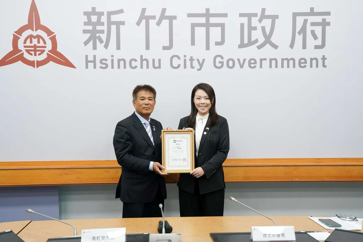 東京兩大僑團到新竹市府拜會　高虹安獲聘榮譽顧問