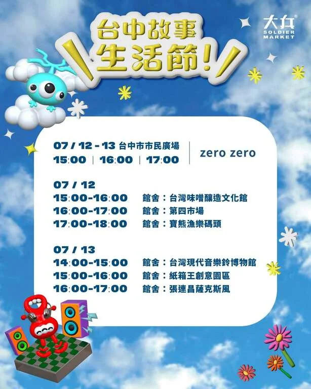 綠色寶寶回來了 台中故事生活節7月中旬勤美登場