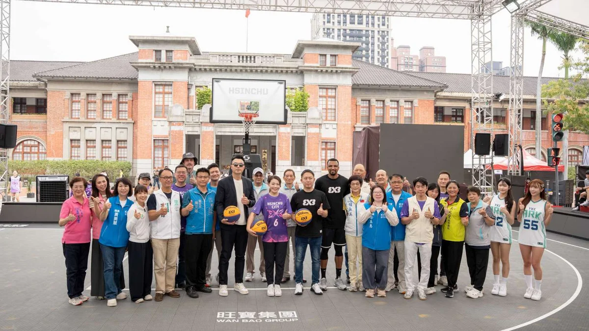 州廳前廣場成球場 竹市3x3籃球盃全國總決賽開打