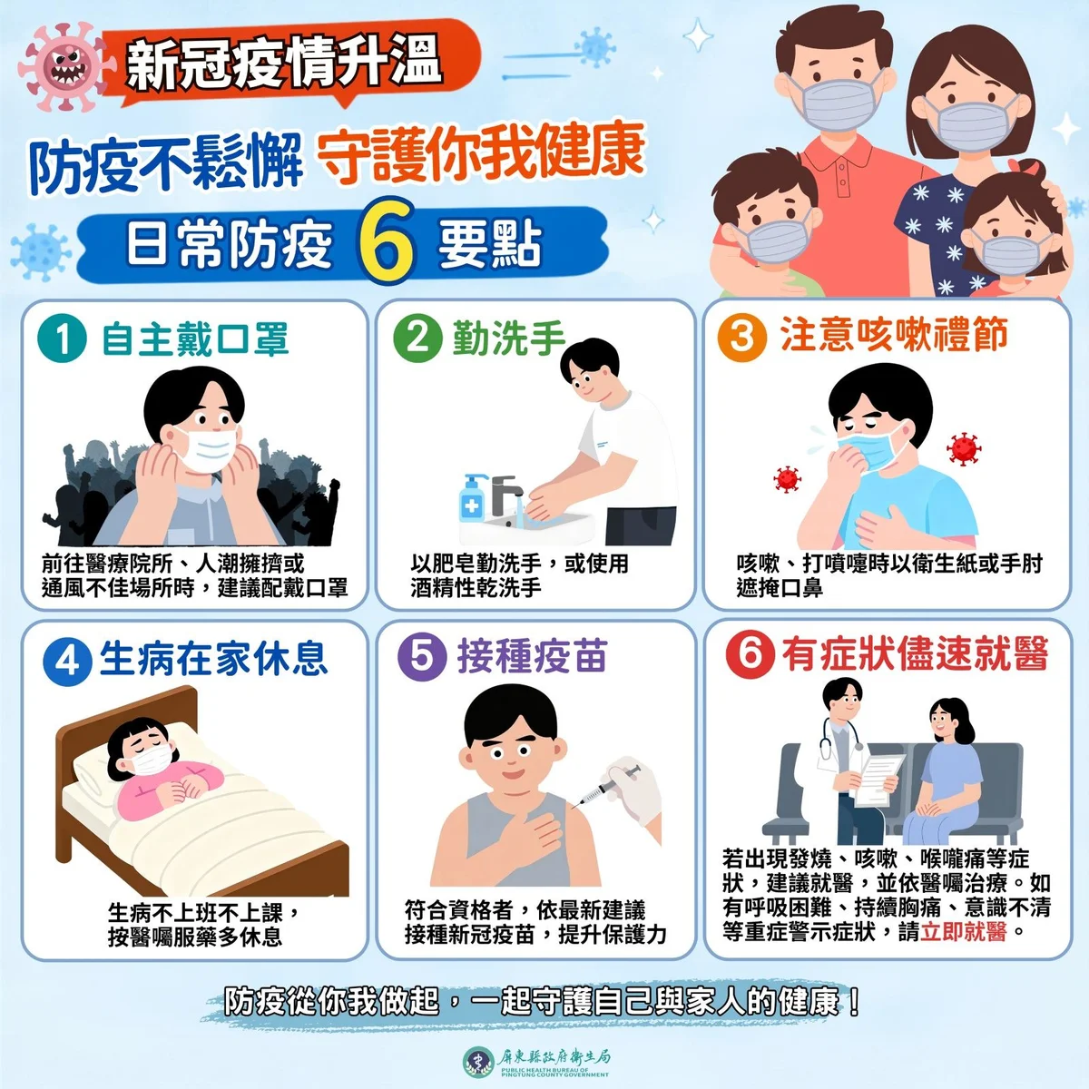 新冠疫情進入流行期 屏東衛生局籲長者快補疫苗