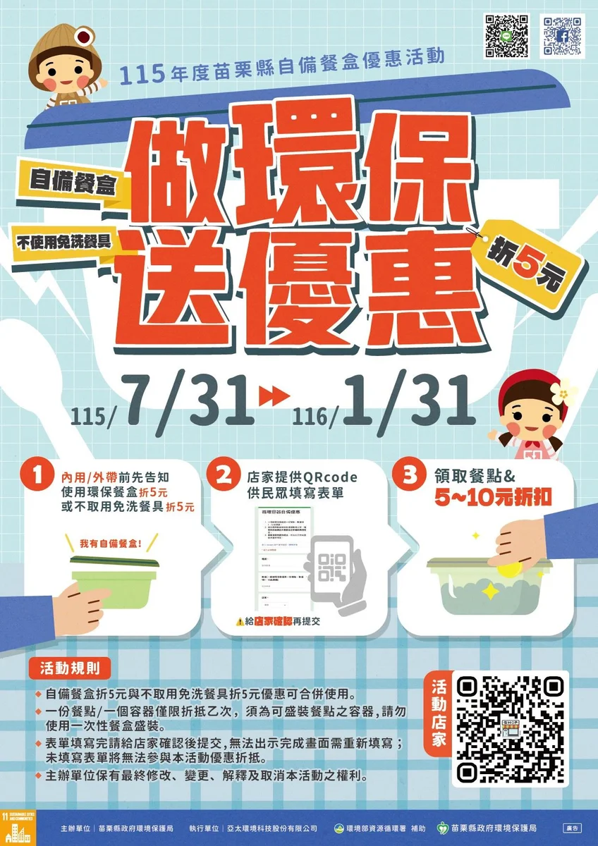 從菜市場走進老街商圈　苗栗減塑行動擴及竹南、三義