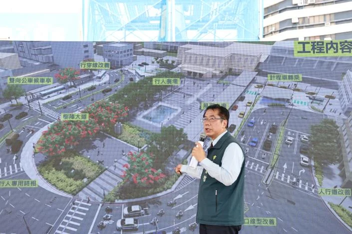台南火車站前圓環動工改造 拚2027年底前完成轉乘與人行改善