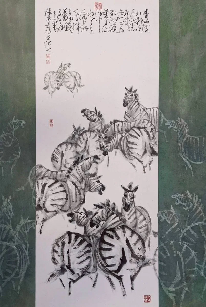 名間鄉濁水村婦女大學聯展登場 彩墨線條寫下二十年耕耘