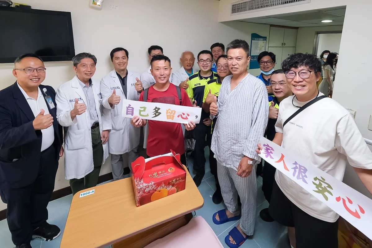 福興東路上一場接力搶救 吳先生心肌梗塞恢復自主循環