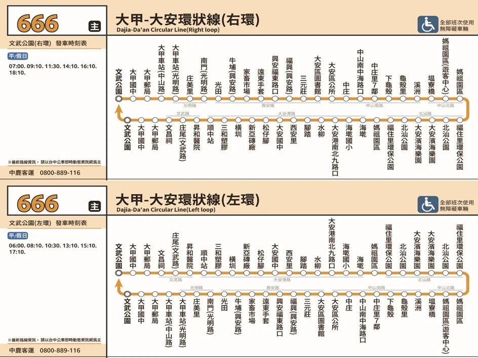 大甲大安多一條環狀公車 666路十月一日上路