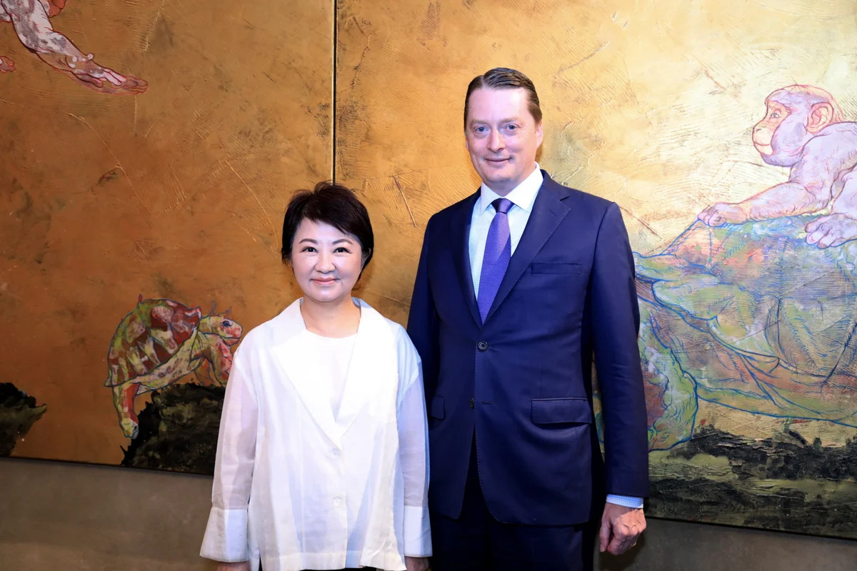 何瑞恩率團回訪台中 盧秀燕談無人載具與城市治理