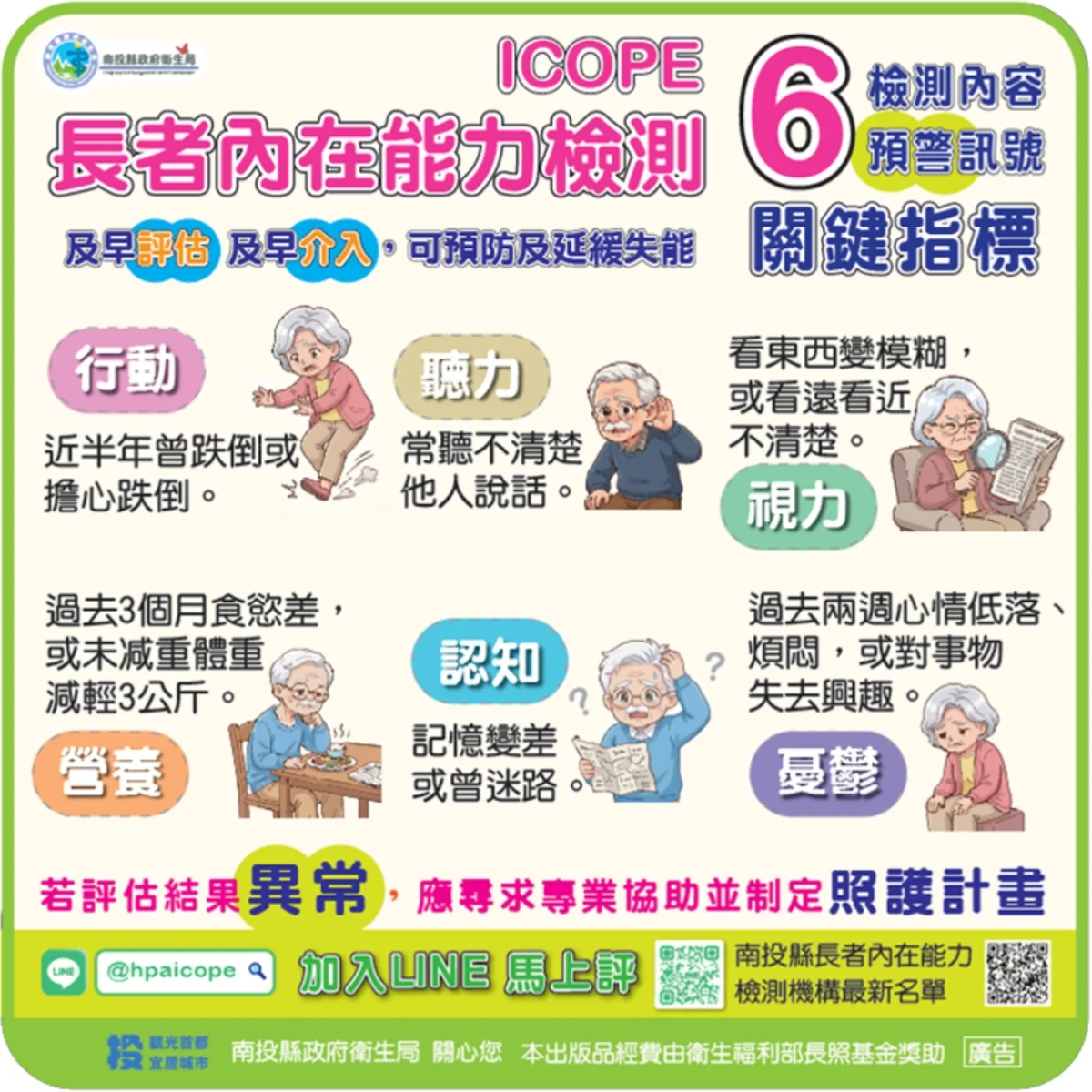記憶變差、起身要扶 南投量六力檢測盼及早發現退化
