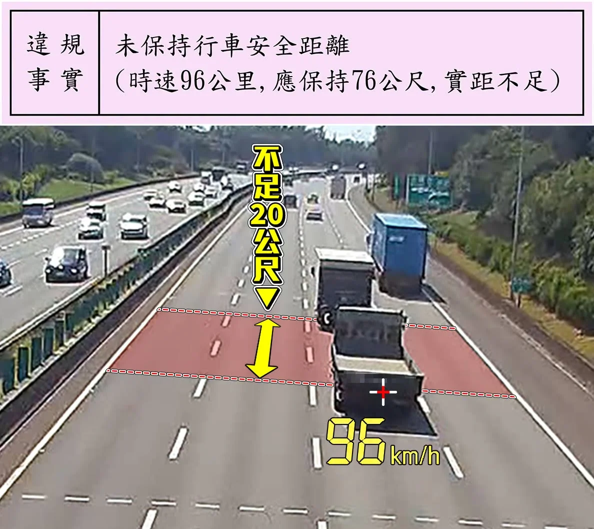 安全距離不是超車空間 交通隊提醒行車別再貼太近