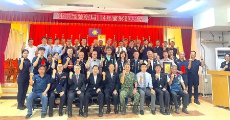 連江警察節表揚落在南竿 王忠銘贈加菜金謝基層辛勞