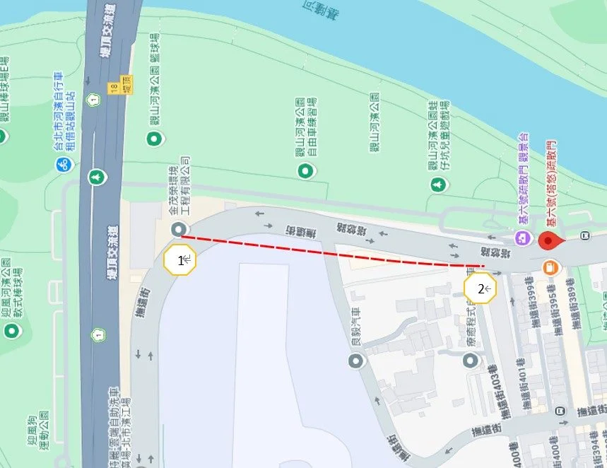 觀山河濱公園10日凌晨施工 蛙仔遊戲區前巡防道路封閉19小時