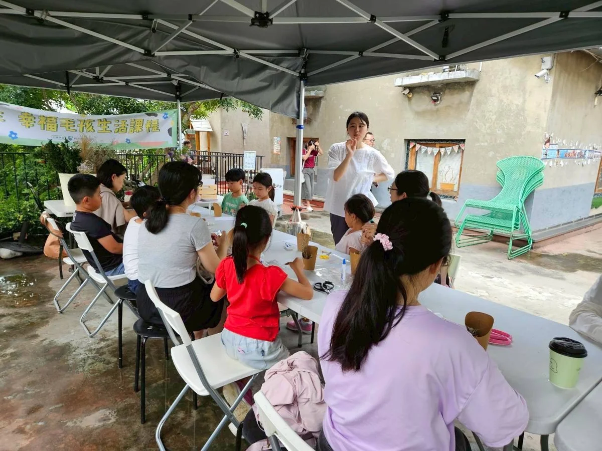 花朵和葉片變成小動物 台中動保處開課帶民眾在拼貼裡看見生命