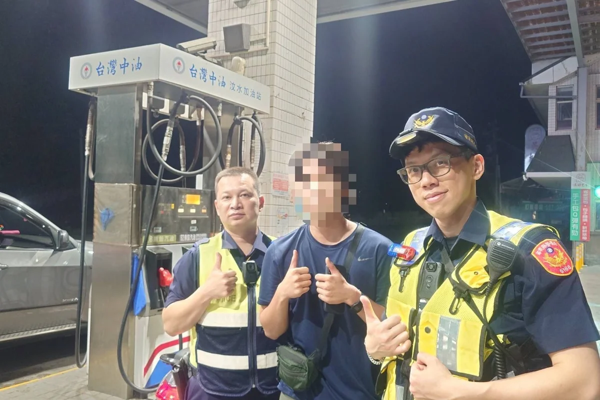 夜裡台3線油料見底　獅潭警引路解韓籍旅客燃眉之急