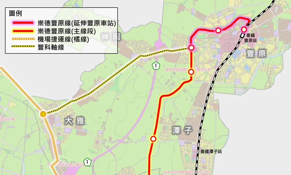 紅線規劃向豐原車站靠攏 可行性研究評估增設2站