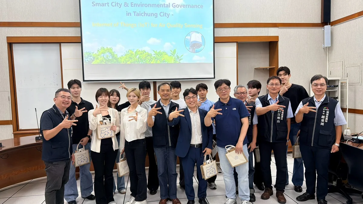 一分鐘一筆空品數據 台中環保局向台韓師生分享智慧治理