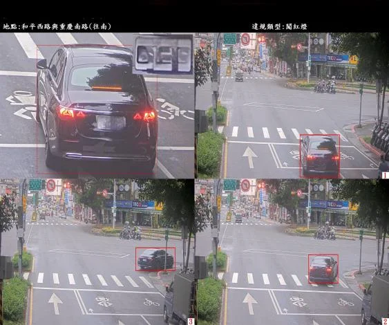 和平西路與重慶南路口科技執法測試 10月1日正式取締