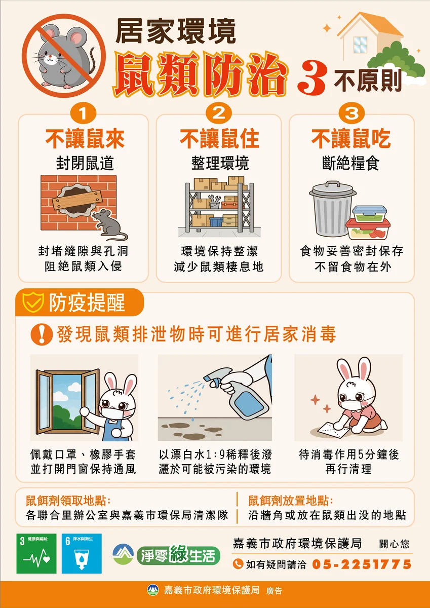 家裡雜物別成鼠窩 嘉市環保局提醒防鼠三不原則