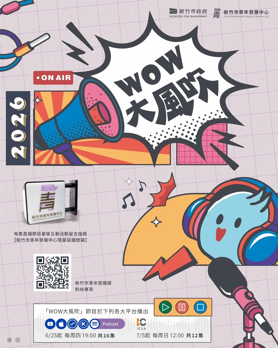 青年聲音走進直播與廣播 新竹《WOW大風吹》已播出8集