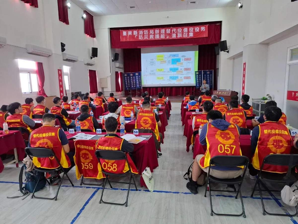 台東替代役備役二梯開訓　62人學防災救護備援地方需求
