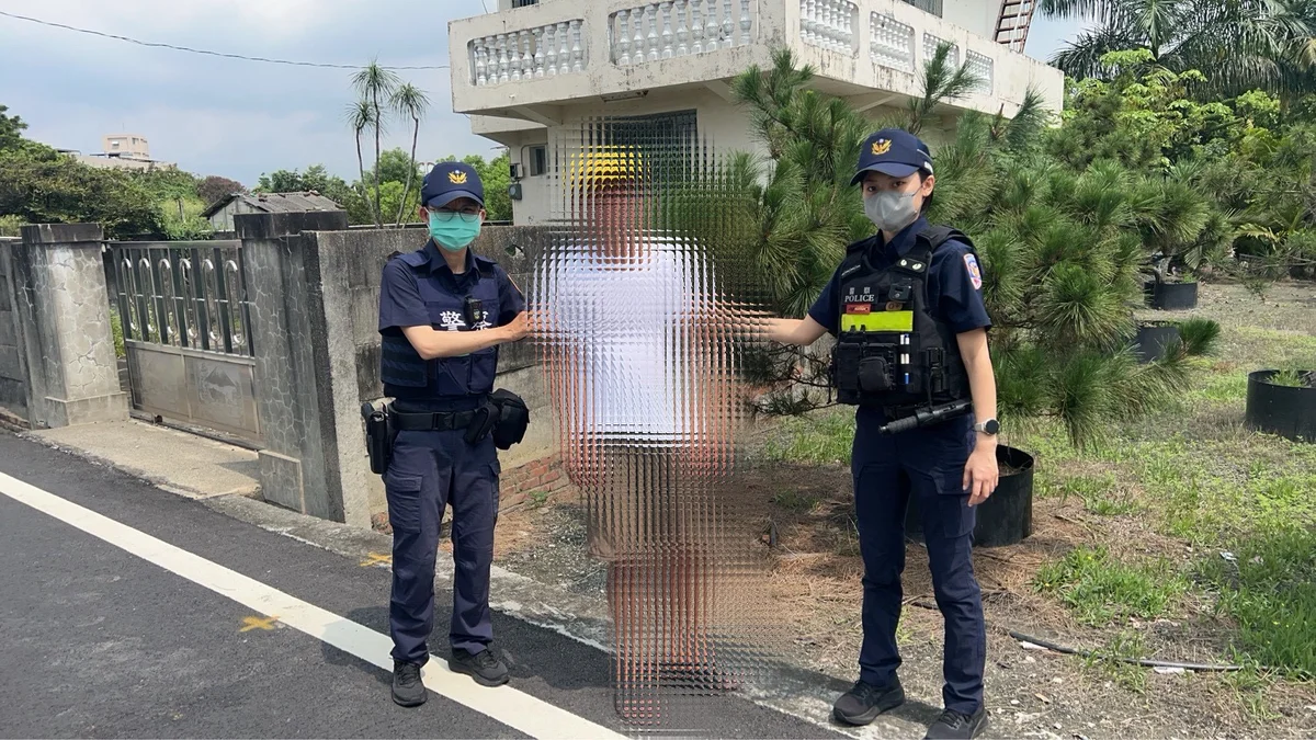 田尾老翁跌落路旁田間　員警頂著高溫護送返家